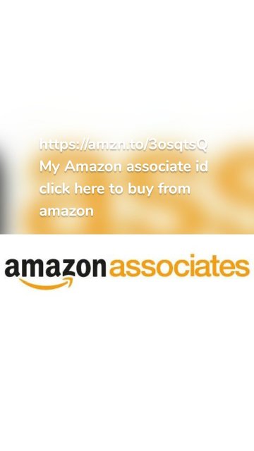 https://amzn.to/3osqtsQ My Amazon associate id click here to buy from amazon